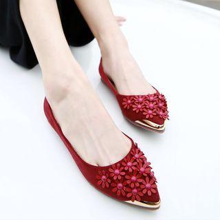 Flower Pointed Flats