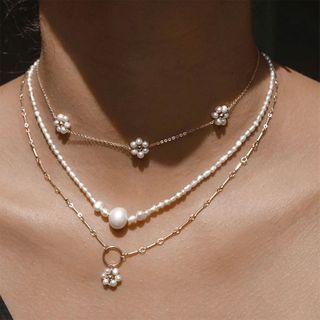 Faux Pearl Necklace (various Designs)