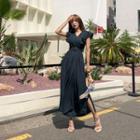 Belted Wide-leg Culottes Jumpsuit
