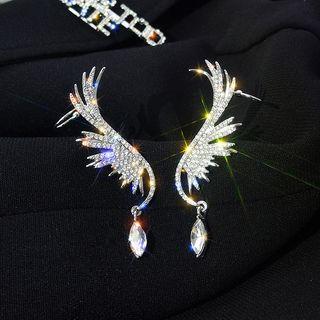 Rhinestone Wing Dangle Earring