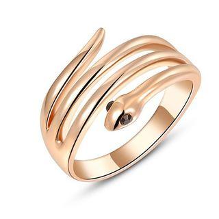 Alloy Snake Layered Ring