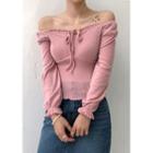 Square-neck Frilled Top