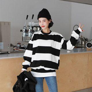 Layered-hem Color-block Sweatshirt