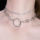 Layered Chained Choker 1 Pc - As Shown In Figure - One Size