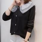 Dotted Collar Cardigan