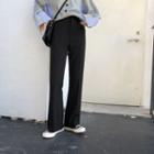 High-waist Straight-cut Trousers