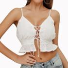 Lace Up Camisole To P