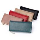 Trifold Faux Leather Long Wallet