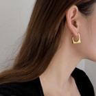 Geometric 925 Sterling Silver Earring 1 Pair - 925 Silver - Gold - One Size