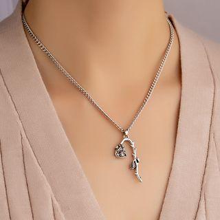 Flower Necklace X952 - Silver - One Size
