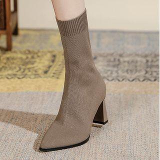Block Heel Short Cowboy Boots