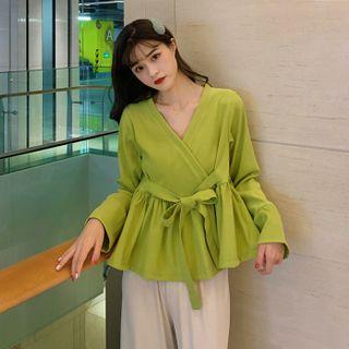 V-neck Pullover Avocado Green - One Size