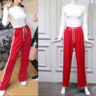Long-sleeve Cropped Top / Sweatpants