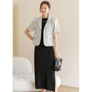 Peaked-lapel Tweed Blazer