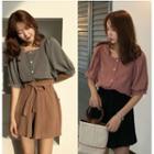 Elbow-sleeve Shirt / Wide-leg Shorts