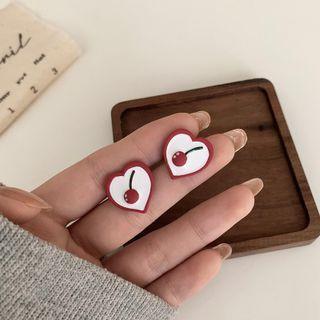 Cherry Heart Alloy Earring
