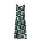 Spaghetti-strap Patterned Maxi A-line Dress