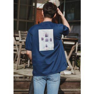 Printed-back Lettering T-shirt
