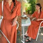 Double-breasted Long Shirtdress