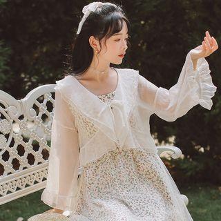 Flared-cuff Chiffon Jacket