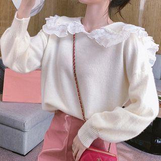 Ruffled Collar Sweater