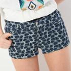 Floral Embroidered Denim Shorts