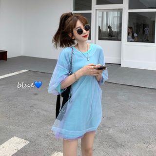 Mesh Short-sleeved Top