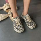 Split-toe Leopard Sneakers