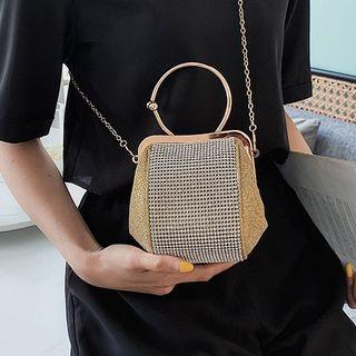 Rhinestone Chain Shell Bag