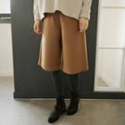Woolen Wide Leg Cropped Pants