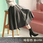 Herringbone Midi Flare Skirt