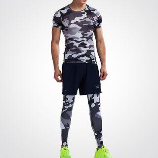 Sport Set: Short-sleeve T-shirt + Leggings + Shorts