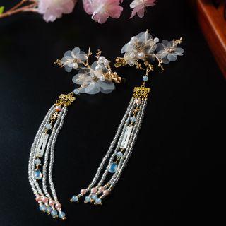 Flower Bead Hair Clip