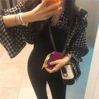 Plain Boot-cut Dungarees