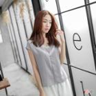 Middle-seam Chevron Blouse