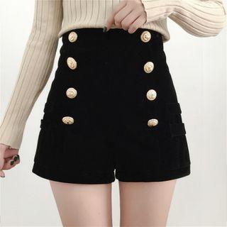 Button-up Wide-leg Shorts