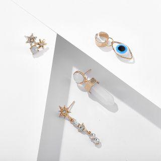 Set Of 4: Rhinestone Drop Earring 9128 - 1 Pair - One Size