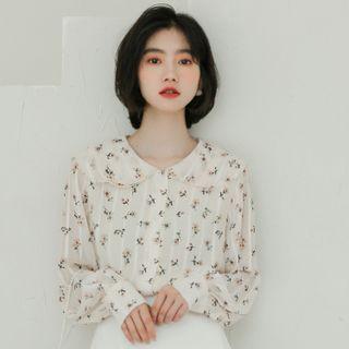 Floral Blouse Floral - White - One Size