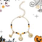 Halloween Pendant Alloy Bracelet Gold - One Size
