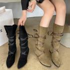 Pointy-toe Low-heel Tall Boots