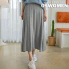 Plus Size Inset Shorts Long Flare Skirt