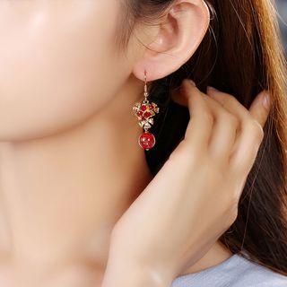 Glaze Faux Crystal Dangle Earring