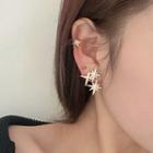 Non-matching Rhinestone Star Earring / Clip-on Earring