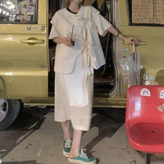 Short-sleeve Midi T-shirt Dress / Vest