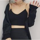 Chain Strap Cropped Padded Camisole Top