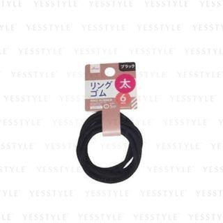 Hair Tie Black 4mm 6 Pcs