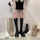 Plain Platform Short Boots / Tall Boots