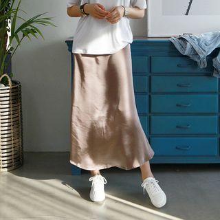 Tall Size Long Satin Skirt