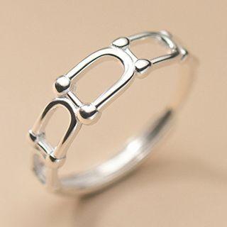 Chained Sterling Silver Ring 1 Pc - Silver - One Size