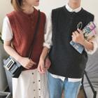 Couple Matching Plain Knit Vest
